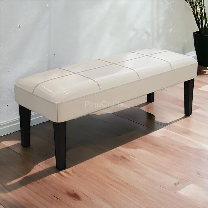 PineCrafts Chic Velvet Settee & Bench Combo - Solid Wood Frame - Modern Home Furniture for Elegant Interiors (Black)